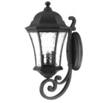 XL Matte Black Traditional Tapered Lantern Outdoor Wall Light 6 XL Matte Black Traditional Tapered Lantern Outdoor Wall Light