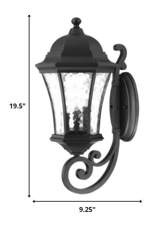 XL Matte Black Traditional Tapered Lantern Outdoor Wall Light 5 XL Matte Black Traditional Tapered Lantern Outdoor Wall Light - Image 5