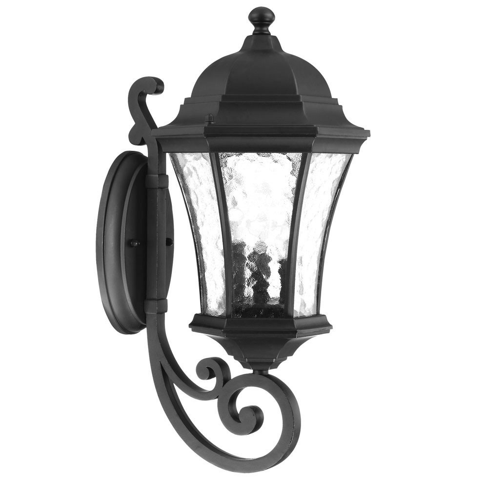 XL Matte Black Traditional Tapered Lantern Outdoor Wall Light 2 XL Matte Black Traditional Tapered Lantern Outdoor Wall Light - Image 2