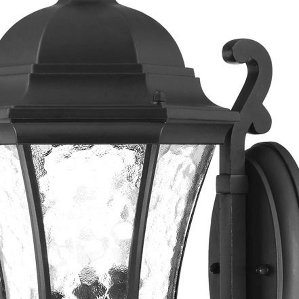 XL Matte Black Traditional Tapered Lantern Outdoor Wall Light 4 XL Matte Black Traditional Tapered Lantern Outdoor Wall Light - Image 4