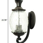 Lanai Black Coral Pineapple Glass 3-Light Wall Lantern 10 Lanai Black Coral Pineapple Glass 3-Light Wall Lantern