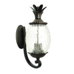 Lanai Black Coral Pineapple Glass 3-Light Wall Lantern 7 Lanai Black Coral Pineapple Glass 3-Light Wall Lantern