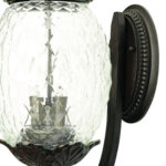 Lanai Black Coral Pineapple Glass 3-Light Wall Lantern 8 Lanai Black Coral Pineapple Glass 3-Light Wall Lantern