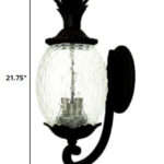 Lanai Matte Black Textured Glass Pineapple Wall Light with 3 Bulbs 10 Lanai Matte Black Textured Glass Pineapple Wall Light with 3 Bulbs