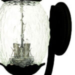 Lanai Matte Black Textured Glass Pineapple Wall Light with 3 Bulbs 8 Lanai Matte Black Textured Glass Pineapple Wall Light with 3 Bulbs