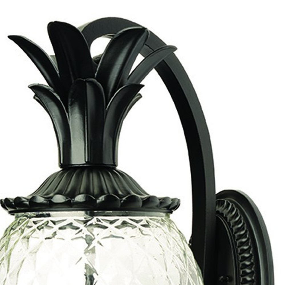 Lanai Matte Black Pineapple Wall Light with 3 Bulbs 3 Lanai Matte Black Pineapple Wall Light with 3 Bulbs - Image 3