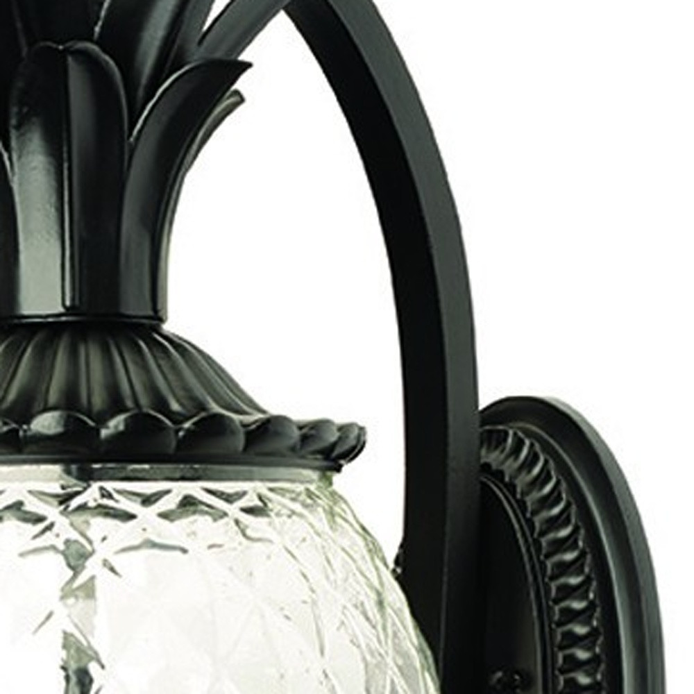 Lanai Matte Black Pineapple Wall Light with 3 Bulbs 4 Lanai Matte Black Pineapple Wall Light with 3 Bulbs - Image 4
