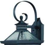 Bay Street Matte Black Wall Light with Hammered Glass Panels 8 Bay Street Matte Black Wall Light with Hammered Glass Panels