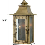 Colonial Style Aged Brass Wall Light with Clear Glass 10 Colonial Style Aged Brass Wall Light with Clear Glass
