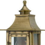Colonial Style Aged Brass Wall Light with Clear Glass 8 Colonial Style Aged Brass Wall Light with Clear Glass