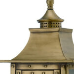 Colonial Style Aged Brass Wall Light with Clear Glass 9 Colonial Style Aged Brass Wall Light with Clear Glass
