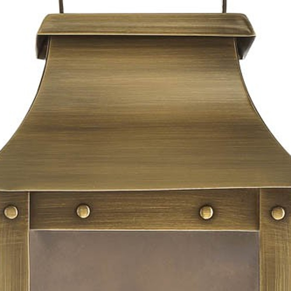 Aged Brass Traditional Wall Lantern with Clear Glass Panes 3 Aged Brass Traditional Wall Lantern with Clear Glass Panes - Image 3