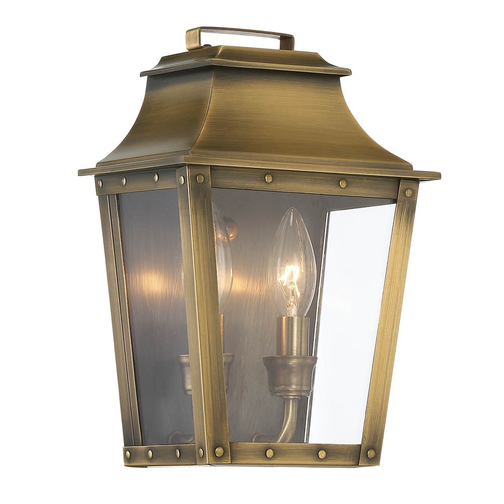 Coventry Traditional Aged Brass Pocket Wall Light with Glass 1 Coventry Traditional Aged Brass Pocket Wall Light with Glass