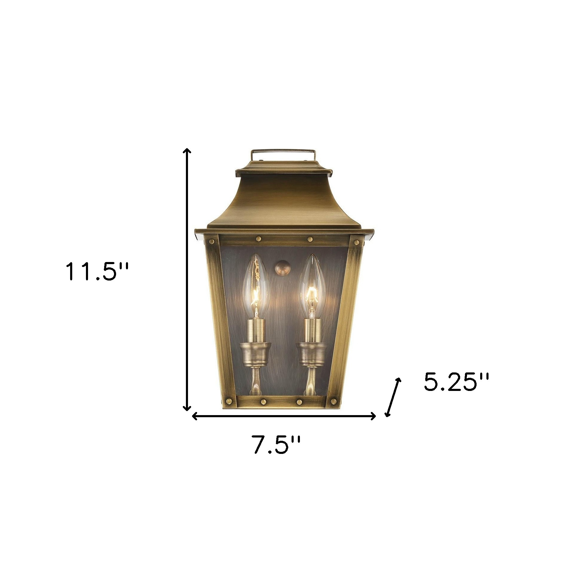 Coventry Traditional Aged Brass Pocket Wall Light with Glass 4 Coventry Traditional Aged Brass Pocket Wall Light with Glass - Image 4