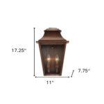 Coventry Asian-Inspired Copper Pocket Wall Light with Clear Glass 8 Coventry Asian-Inspired Copper Pocket Wall Light with Clear Glass