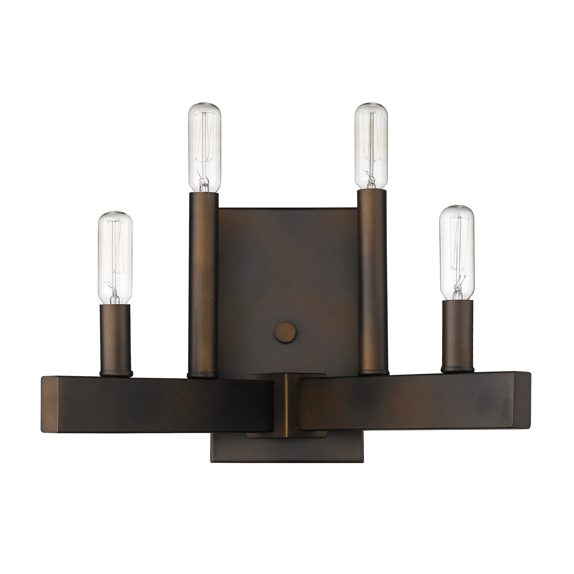 Four-Light Bronze Metal Industrial Vintage Wall Sconce 2 Four-Light Bronze Metal Industrial Vintage Wall Sconce - Image 2