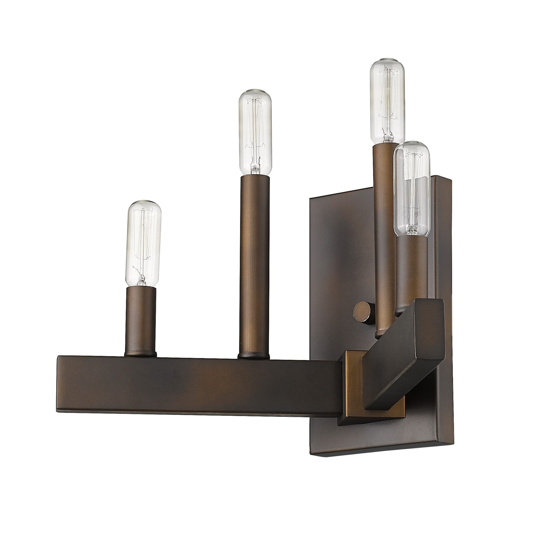 Four-Light Bronze Metal Industrial Vintage Wall Sconce 5 Four-Light Bronze Metal Industrial Vintage Wall Sconce - Image 5