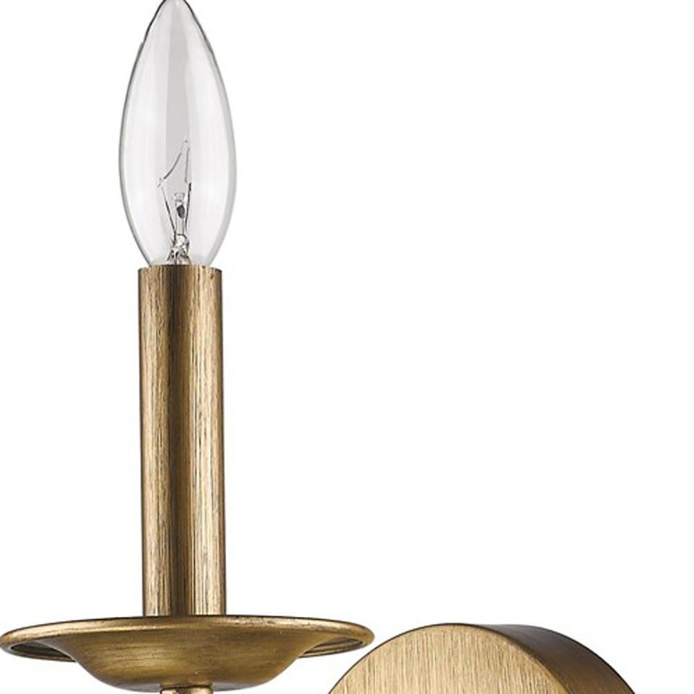 Light Gold Wall Sconce with Crystal Accent, Vintage Design 3 Light Gold Wall Sconce with Crystal Accent, Vintage Design - Image 3