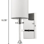 Minimalist Silver Wall Sconce with Ivory Fabric Shade 10 Minimalist Silver Wall Sconce with Ivory Fabric Shade