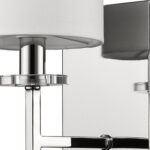 Minimalist Silver Wall Sconce with Ivory Fabric Shade 9 Minimalist Silver Wall Sconce with Ivory Fabric Shade