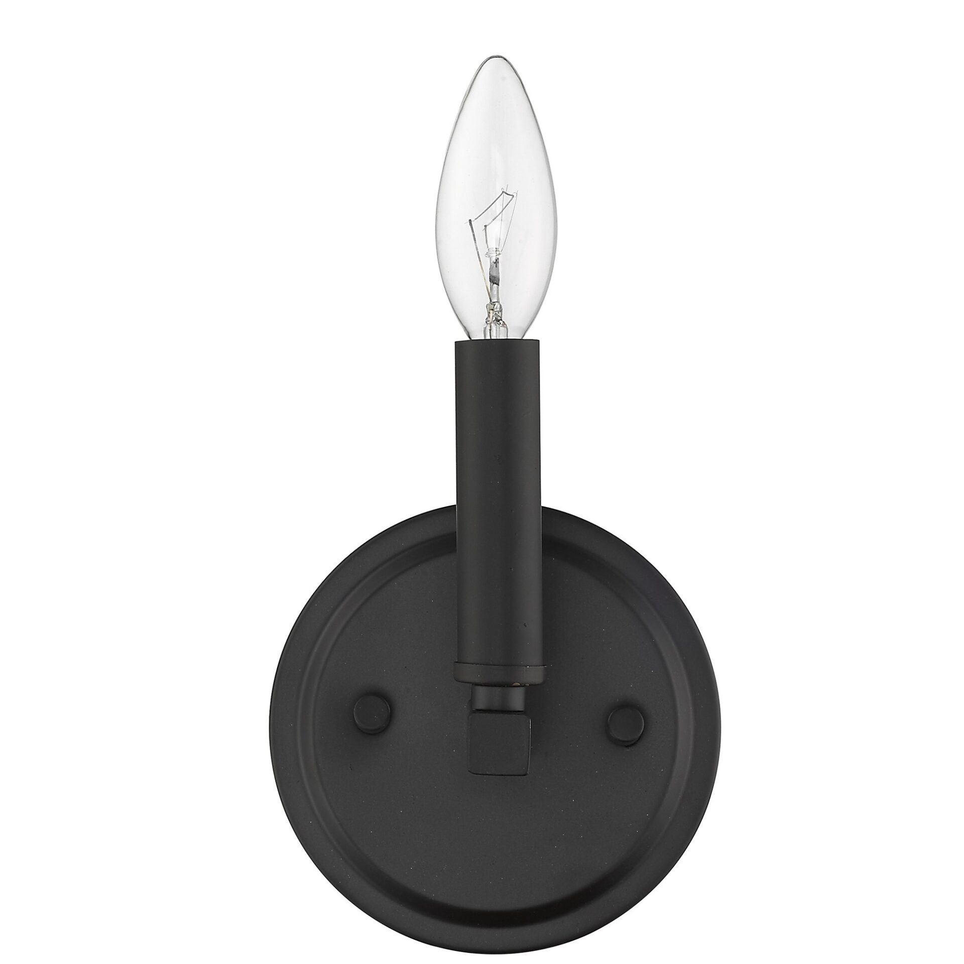 Matte Black Minimalist Wall Sconce with Exposed Bulb 3 Matte Black Minimalist Wall Sconce with Exposed Bulb - Image 3