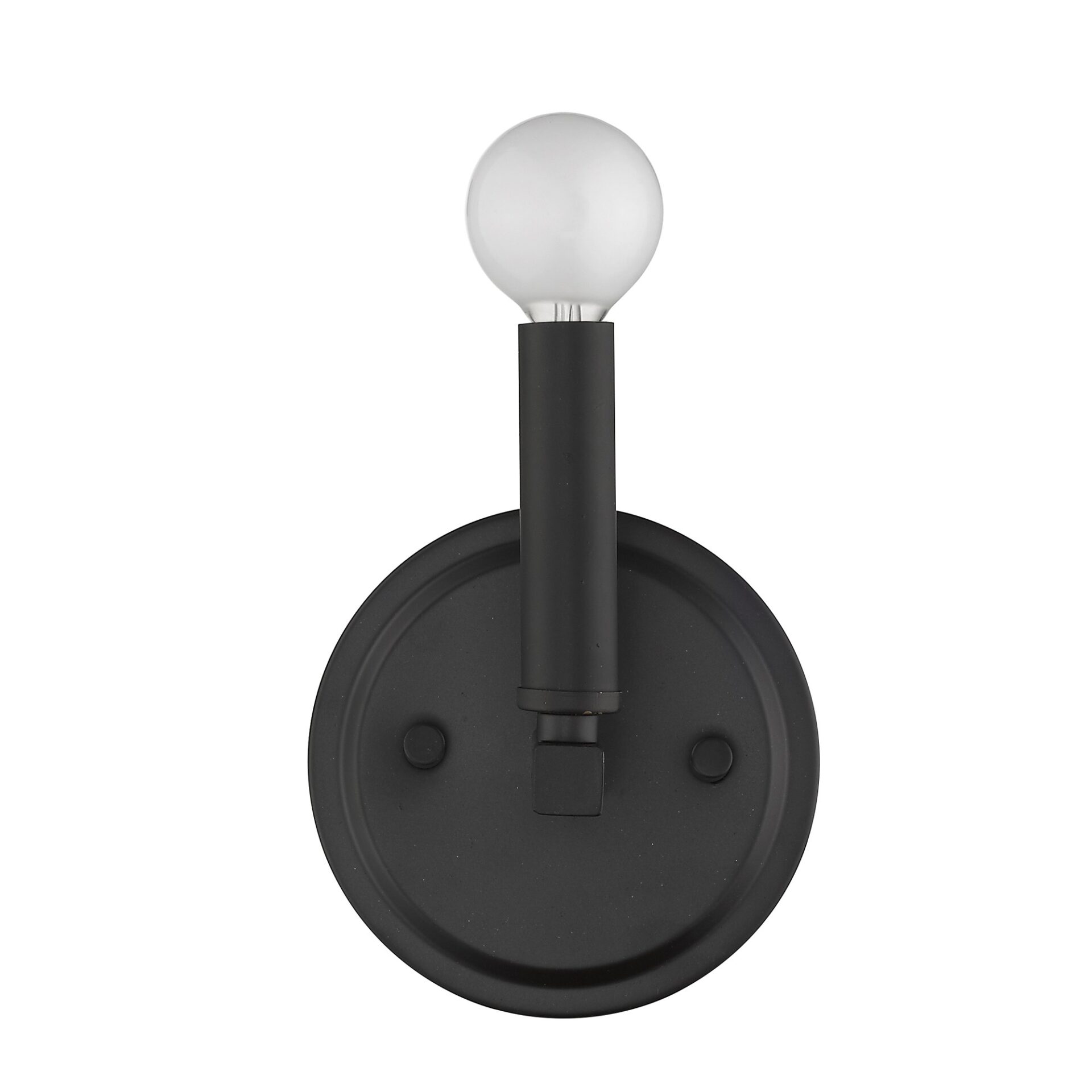 Matte Black Minimalist Wall Sconce with Exposed Bulb 7 Matte Black Minimalist Wall Sconce with Exposed Bulb - Image 7