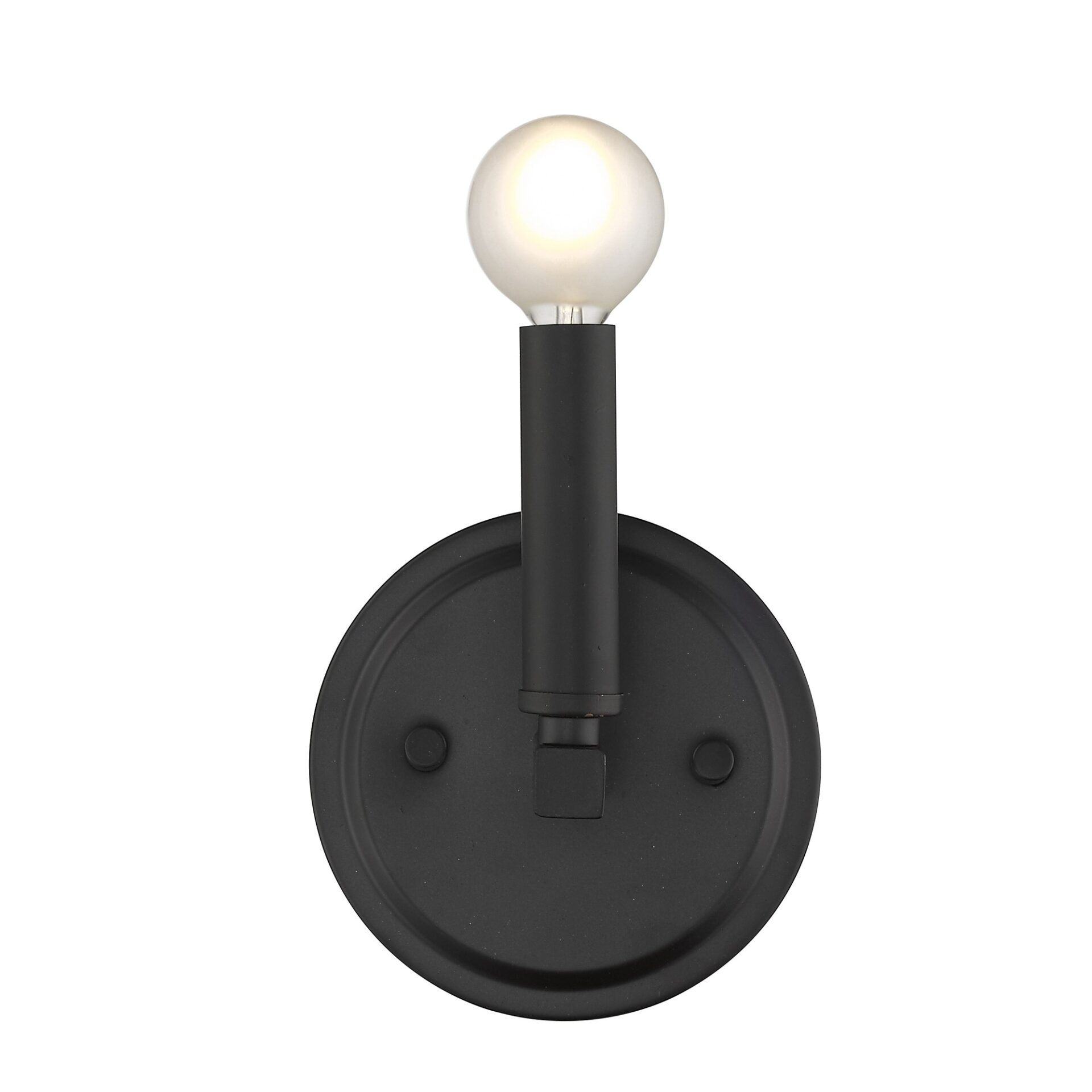 Matte Black Minimalist Wall Sconce with Exposed Bulb 8 Matte Black Minimalist Wall Sconce with Exposed Bulb - Image 8