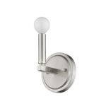 Silver Minimalist Wall Sconce with Frosted Bulb 10 Silver Minimalist Wall Sconce with Frosted Bulb