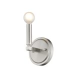 Silver Minimalist Wall Sconce with Frosted Bulb 11 Silver Minimalist Wall Sconce with Frosted Bulb