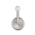 Silver Minimalist Wall Sconce with Frosted Bulb 12 Silver Minimalist Wall Sconce with Frosted Bulb