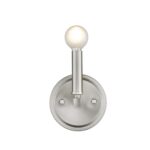 Silver Minimalist Wall Sconce with Frosted Bulb 13 Silver Minimalist Wall Sconce with Frosted Bulb