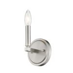 Silver Minimalist Wall Sconce with Frosted Bulb 17 Silver Minimalist Wall Sconce with Frosted Bulb