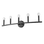 Sawyer Matte Black 5-Light Steel Vanity Fixture