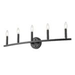 Sawyer Matte Black 5-Light Steel Vanity Fixture