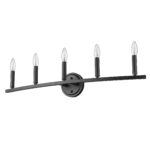 Sawyer Matte Black 5-Light Steel Vanity Fixture