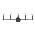 Sawyer Matte Black 5-Light Steel Vanity Fixture