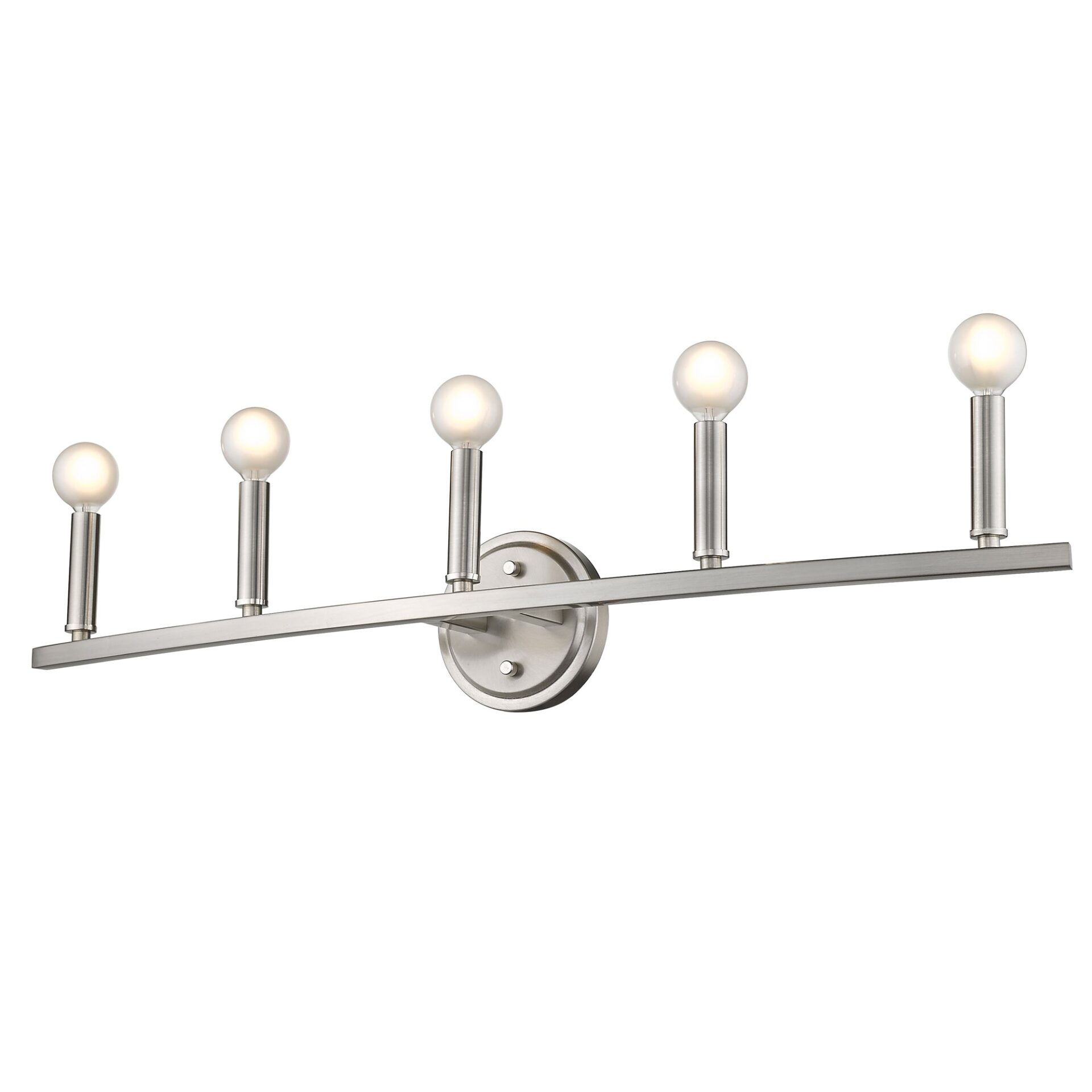 Sawyer Satin Nickel 5-Light Steel Vanity Fixture 5 Sawyer Satin Nickel 5-Light Steel Vanity Fixture - Image 5