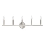 Sawyer Satin Nickel 5-Light Steel Vanity Fixture 17 Sawyer Satin Nickel 5-Light Steel Vanity Fixture