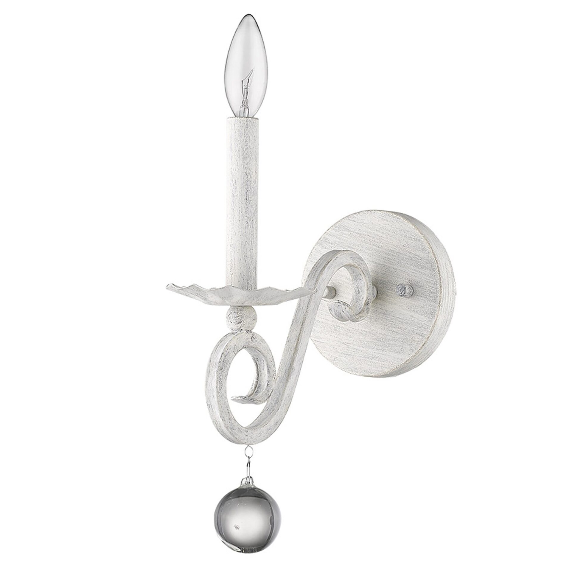 Modern Farmhouse Rustic White Sconce with Crystal Accent 1 Modern Farmhouse Rustic White Sconce with Crystal Accent