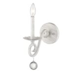 Modern Farmhouse Rustic White Sconce with Crystal Accent 14 Modern Farmhouse Rustic White Sconce with Crystal Accent