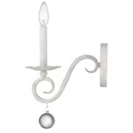 Modern Farmhouse Rustic White Sconce with Crystal Accent 15 Modern Farmhouse Rustic White Sconce with Crystal Accent