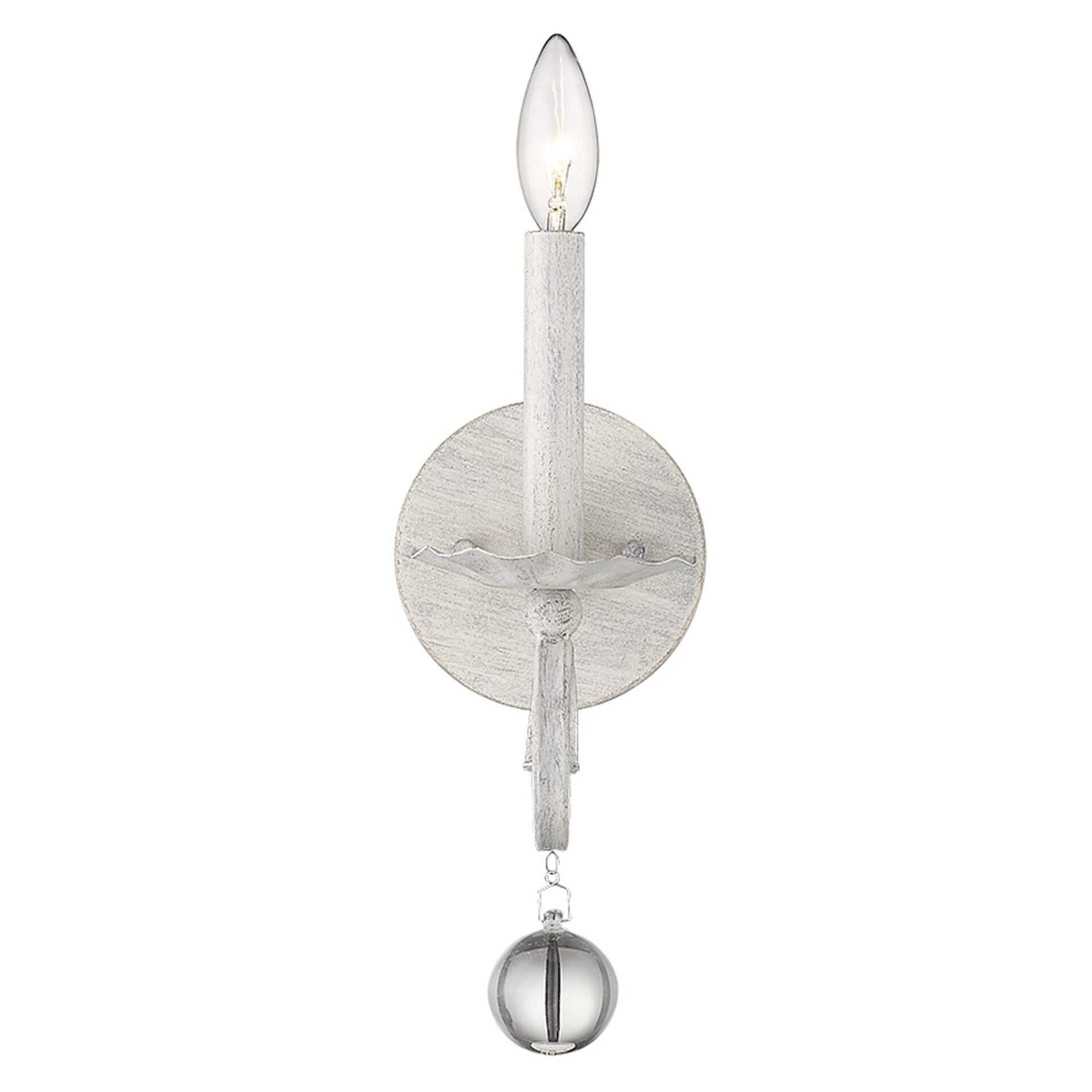 Modern Farmhouse Rustic White Sconce with Crystal Accent 5 Modern Farmhouse Rustic White Sconce with Crystal Accent - Image 5
