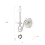 Modern Farmhouse Rustic White Sconce with Crystal Accent 16 Modern Farmhouse Rustic White Sconce with Crystal Accent