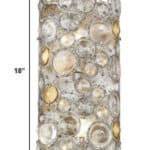 Antique Silver Leaf 2-Light Sconce with K9 Crystal Accents 4 Antique Silver Leaf 2-Light Sconce with K9 Crystal Accents