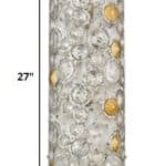 Antique Silver Leaf 3-Light Sconce with K9 Crystal Accents 10 Antique Silver Leaf 3-Light Sconce with K9 Crystal Accents