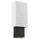 Rectangular Wall Sconce with Linen Shade, Espresso/Chrome Finish 7 Rectangular Wall Sconce with Linen Shade, Espresso/Chrome Finish