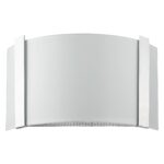 Polished Chrome Wall Sconce with Frosted Curved Glass Shade