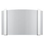 Polished Chrome Wall Sconce with Frosted Curved Glass Shade