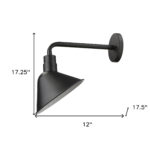 Fuller Matte Black Rotating Gooseneck Barn Light, Modern Farmhouse