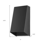 Matte Black Modern Geometric Wall Sconce for Indoor/Outdoor Use 12 Matte Black Modern Geometric Wall Sconce for Indoor/Outdoor Use